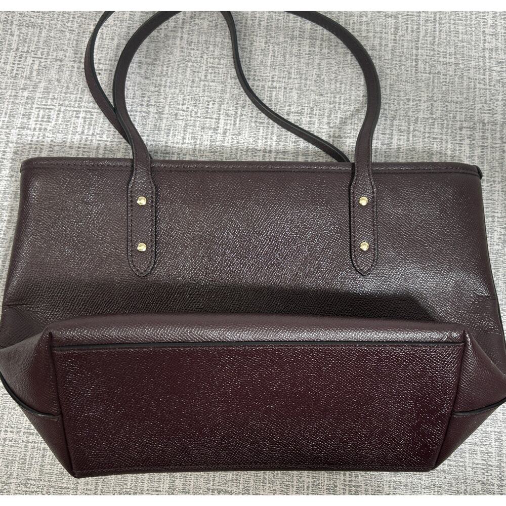 COACH Oxblood City Zip Leather Shoulder Purse / Tote Oxblood 22967 Small - Picture 3 of 10